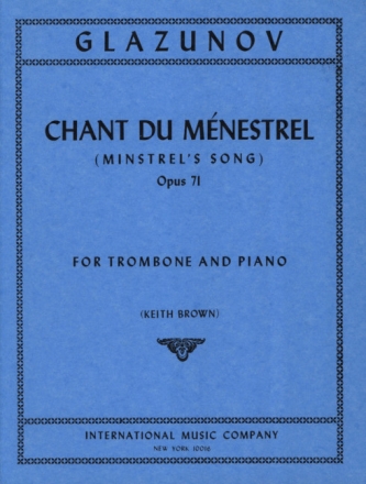 Chant du menestrel op.71 for trombone and piano MINSTREL'S SONG