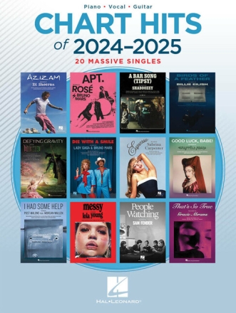 Chart Hits of 2024-2025 for piano, vocal, guitar Songbook