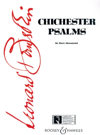 Chichester Psalms in 3 Movements for mixed (male) chorus, boy solo and orchestra score