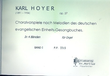 Choralvorspiele op.57 Band 1 f�r Orgel nach Melodien des deutschen EG