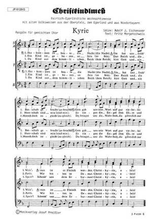 Christkindlme� f�r gem Chor a cappella (Instrumente a dlib) Chorpartitur