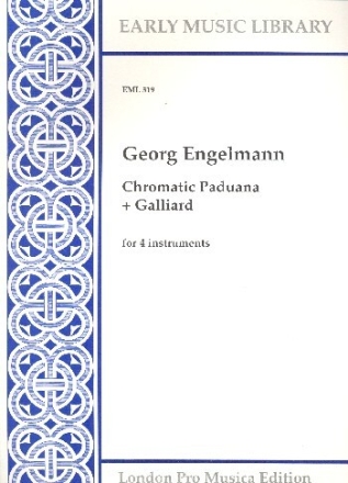 Chromatic Paduana  and  Galliard for 4 instruments (SATB) 4 scores