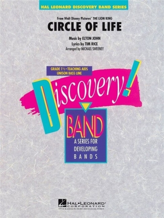 Circle of Life from 'The Lion King' for concert band/harmonie score and parts