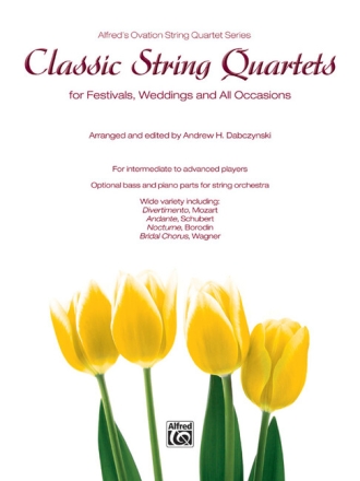 Classic String Quartets for 2 violins, viola, violoncello, string bass and piano score