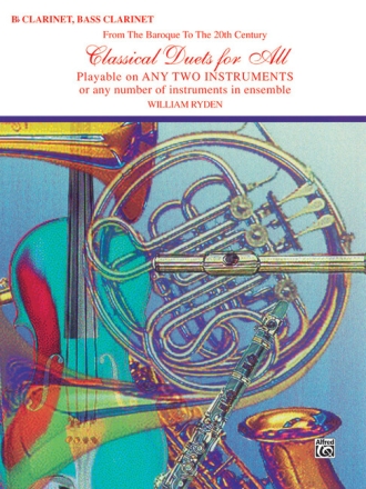 Classical Duets for all for clarinet (bass clarinet) score