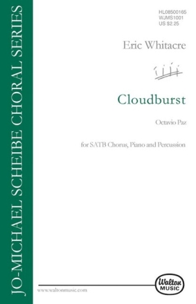 Cloudburst for mixed chorus, piano and percussion score (sp)