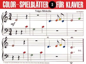 Color-Spielbl�tter Band 3 f�r Klavier