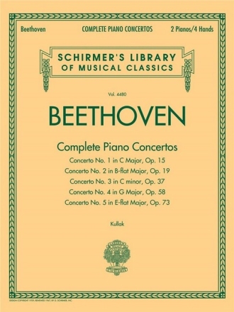 Complete Piano Concertos for 2 pianos score (2 score needed for performance)