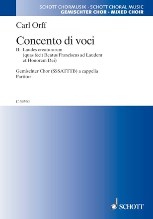 Concento di voci f�r gemischten Chor (SSSATTTB) Chorpartitur