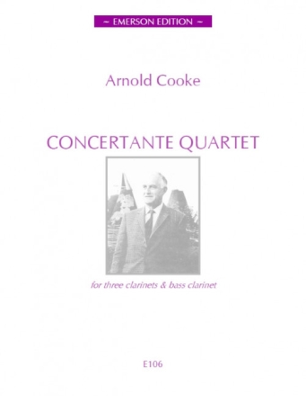 Concertante Quartet for 3 clarinets amd bass clarinet score and parts
