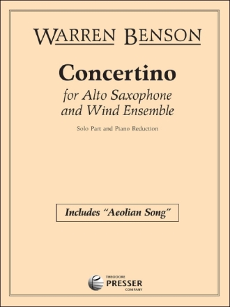 Concertino for alto saxophone and wind ensemble for alto saxophone and piano
