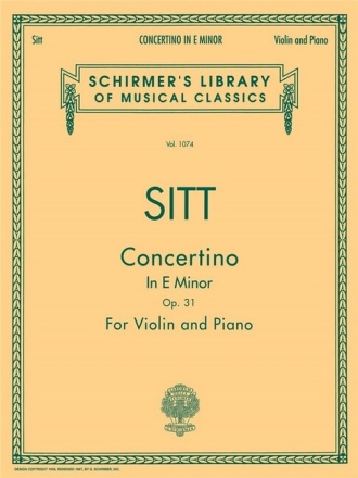 Concertino in E Minor op.31 for violin and piano