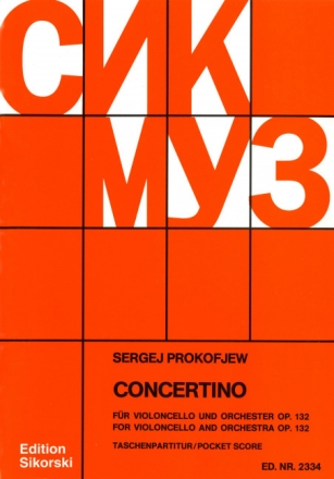 Concertino op.132 f�r Violoncello UND ORCHESTER,  STUDIENPARTITUR