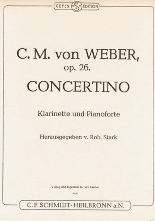 Concertino op.26 f�r Klarinette und Klavier