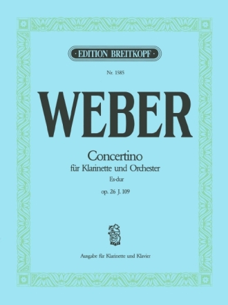 Concertino op.26 f�r Klarinette und Orchester Klavierauszug f�r Klarinette und Klavier