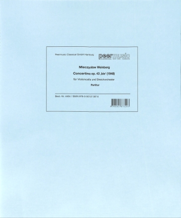 Concertino op.43 ,bis' (1948) f�r Violoncello und Orchester Partitur