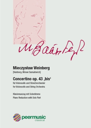 Concertino op.43 ,bis'  (1948) f�r Violoncello und Streichorchester Klavierauszug mit Solostimme