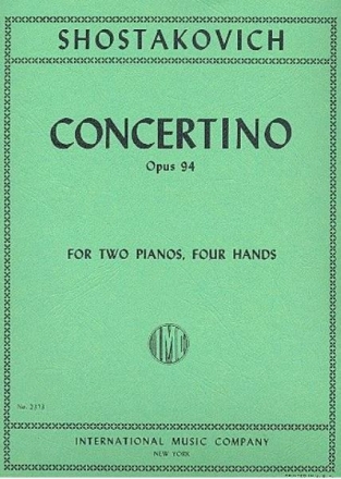 Concertino op.94 for 2 pianos 4 hands 2scores