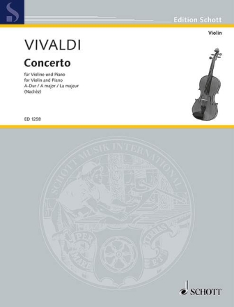 Concerto A-Dur op. 4/5 RV 347 f�r Violine, Streichorchester und Orgel Klavierauszug mit Solostimme