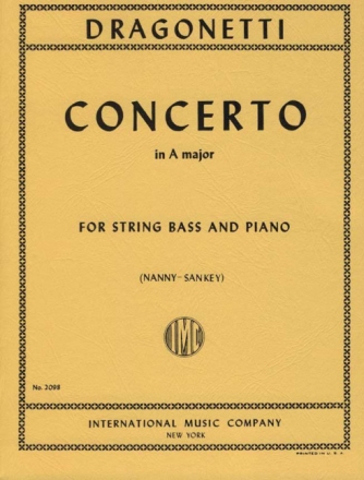 Concerto a major for double bass and piano