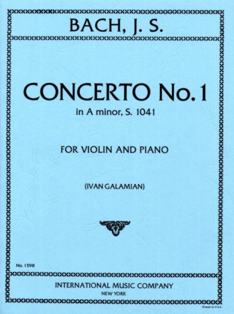 Concerto a Minor BWV1041 for violin and piano