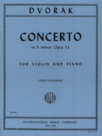 Concerto a minor op.53 for violin and piano