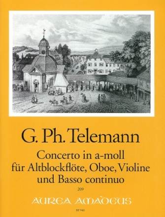 Concerto a-Moll f�r Altblockfl�te, Oboe, Violine und Bc Stimmen