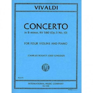 Concerto b minor op.3 no.10 4 violins and piano parts