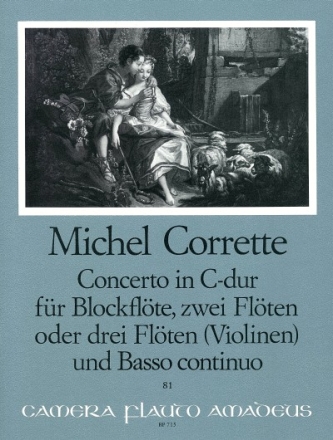Concerto C-Dur op.4,3 f�r Blockfl�te, 2 (3) Fl�ten und Bc