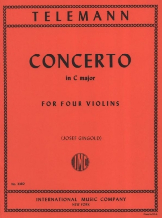 Concerto C major for 4 violins