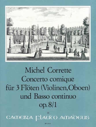 Concerto comique B-Dur op.8,1 f�r 3 Fl�ten (Violinen, Oboen) und Bc