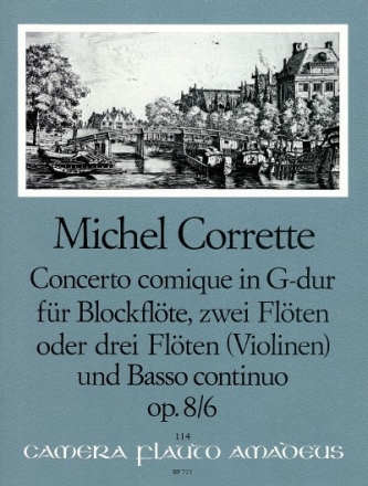 Concerto comique G-Dur op.8,6 f�r 3 Fl�ten (3 Violinen, 2 Fl�ten und Blockfl�ten) und Bc