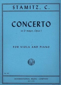 Concerto D major op.1 for viola and piano