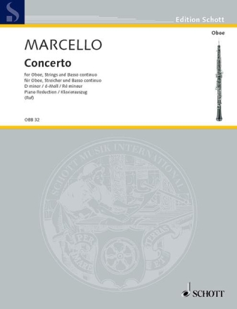 Concerto d-Moll f�r Oboe (Violine), Streicher und Basso continuo (Cembalo/Orgel), Viol Klavierauszug mit Solostimme