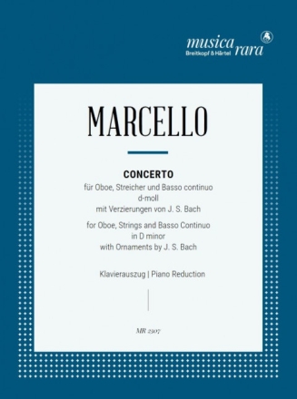 Concerto d-moll (mit Verzierungen von J. S. Bach) f�r Oboe, Streicher und Basso continuo Klavierauszug