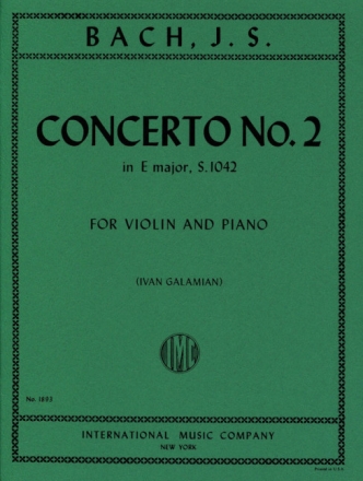Concerto E major BWV1042 for violin and string orchestra for violin and piano