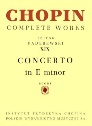 Concerto e minor op.11 for piano and orchestra score