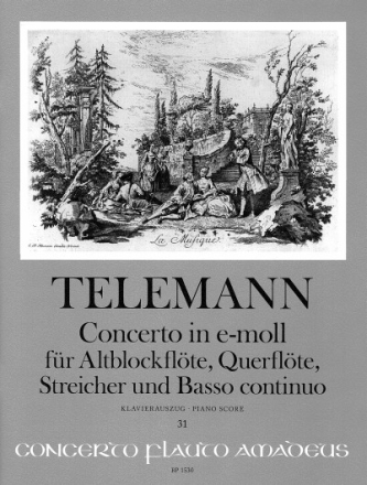 Concerto e-Moll f�r Altblockfl�te, Fl�te, Streicher und Bc f�r Altblockfl�te, Fl�te und Klavier