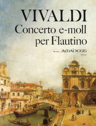 Concerto e-Moll f�r Sopranblockfl�te (Fl�te, Oboe), Streicher und Bc Partitur
