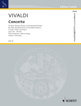 Concerto F-Dur op.10,1 f�r Fl�te und Streicher f�r Fl�te und Klavier