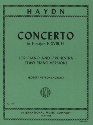 Concerto f major Hob.XVIII,1 for 2 pianos playing score