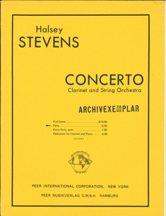 Concerto for clarinet and string orchestra for clarinet and piano