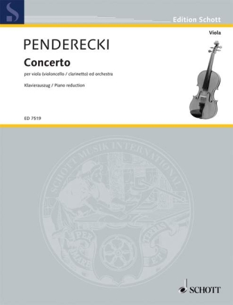 Concerto f�r Viola (Violoncello, Klarinette) und Orchester Klavierauszug mit Solostimmen - je 1 Stimme f�r Viola (Violoncello) un