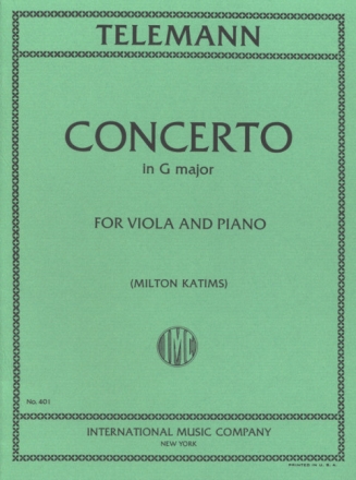 Concerto G major for viola and piano