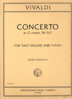 Concerto g minor for 2 violins and orchestra for 2 violins and piano