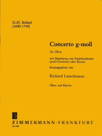 Concerto g-Moll f�r Oboe und Streichorchester f�r Oboe und Klavier