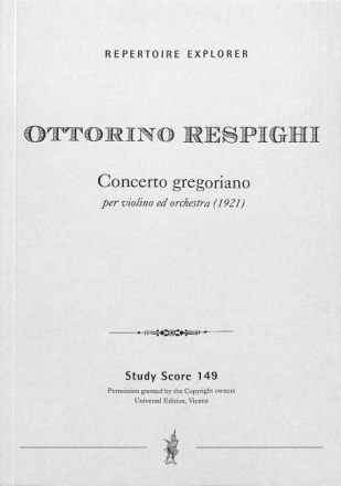 Concerto gregoriano f�r Violine und Orchester Studienpartitur