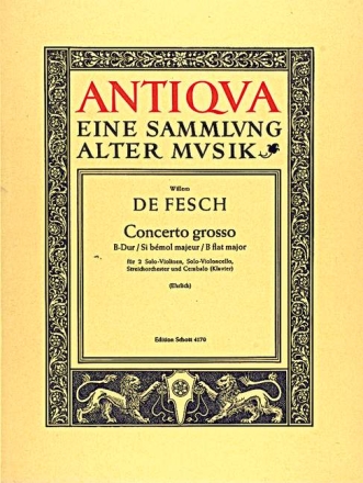 Concerto grosso B-Dur f�r 2 Solo-Violinen, Solo-Violoncello, Streichorchester und Cembalo (K Err:520