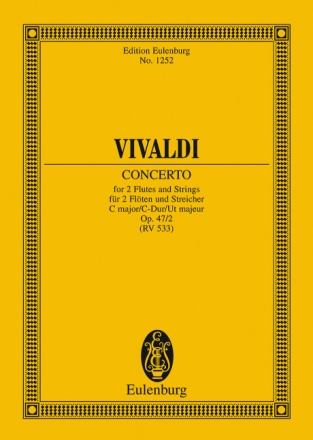 Concerto grosso C-Dur op.47,2 f�r 2 Fl�ten und Streicher Studienpartitur