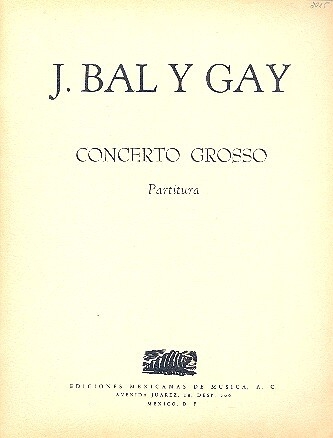 Concerto grosso for orchestra score